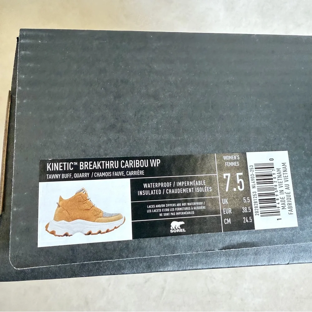Sorel Kinetic Breakthru Caribou Boots Waterproof Insulated Women’s 7.5 - Picture 16 of 16